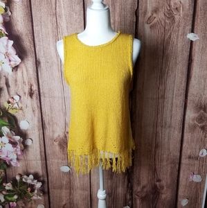 Anthropology Pepin knitted fringed top size S